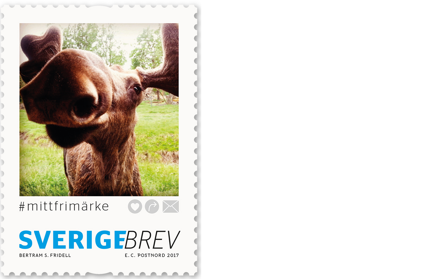 En älg på frimärke.